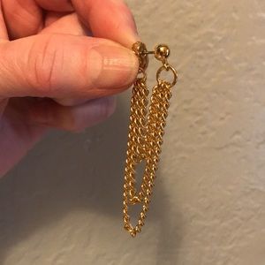Avon Shimmering Drape Goldtone Earrings